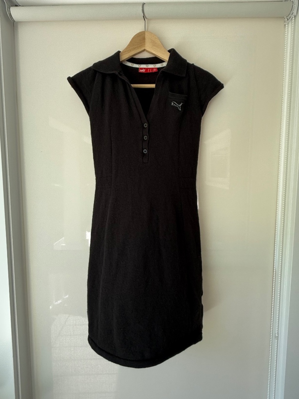 Puma Golf Black Sweater Dress Women’s Medium Knit Polo Mini Dress